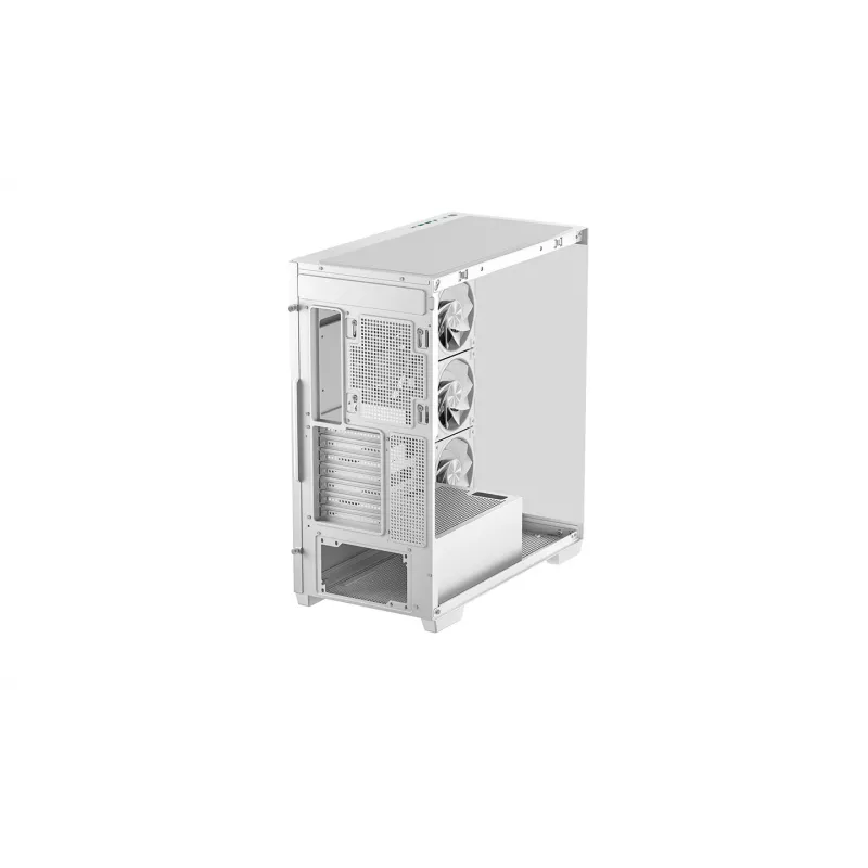 PC-Gehäuse DeepCool CG580 4F V2 Midi Tower Weiß — ATX, Hartglas, 3x120-mm-Seitenlüfter, 360-mm-Seitenradiator-Unterstützung