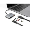 Delock 91016 USB-C Kartenleser für SD- und microSD-Karten mit USB-A-Port und USB-C PD