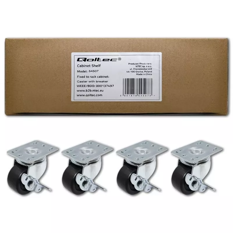 Qoltec - Rollenkit für Rack - wi