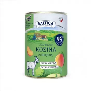 BALTICA regionale Aromen Ziege mit Kalb - Nassfutter für Hunde - 400g