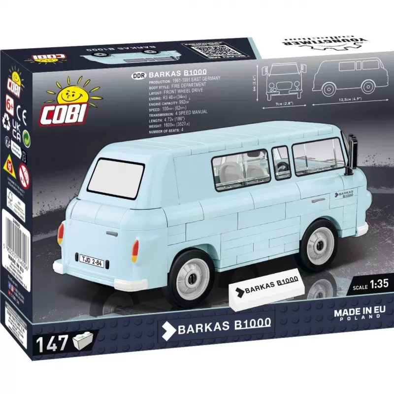 Konstruktionsspielzeug Cobi Barkas B1000 24600 Modellbausatz Maßstab 1:35, detaillierte Bausteine