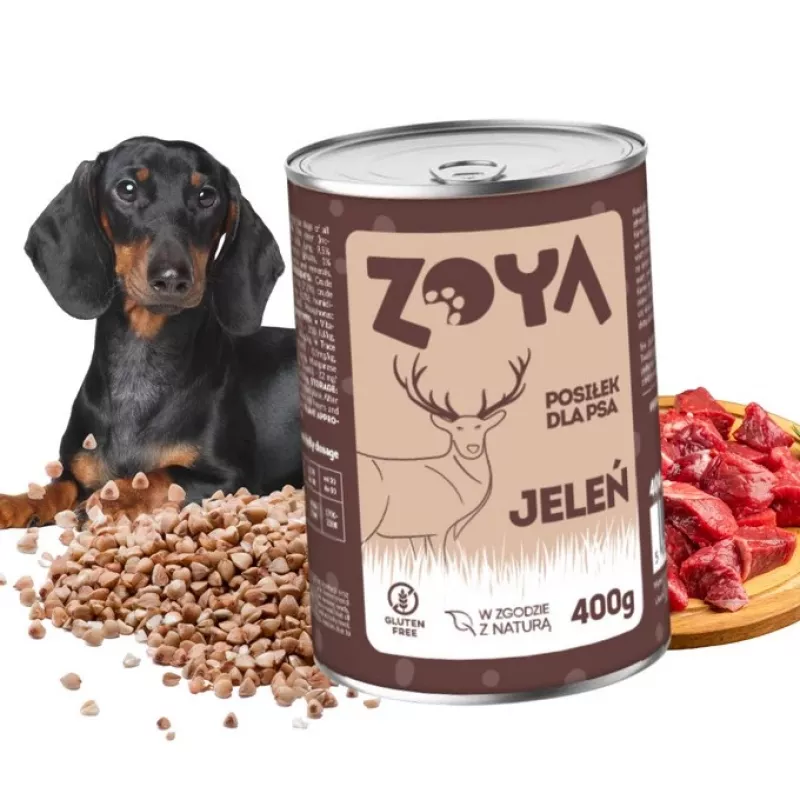 ZOYA Hirsch - Nassfutter für Hunde - 400g