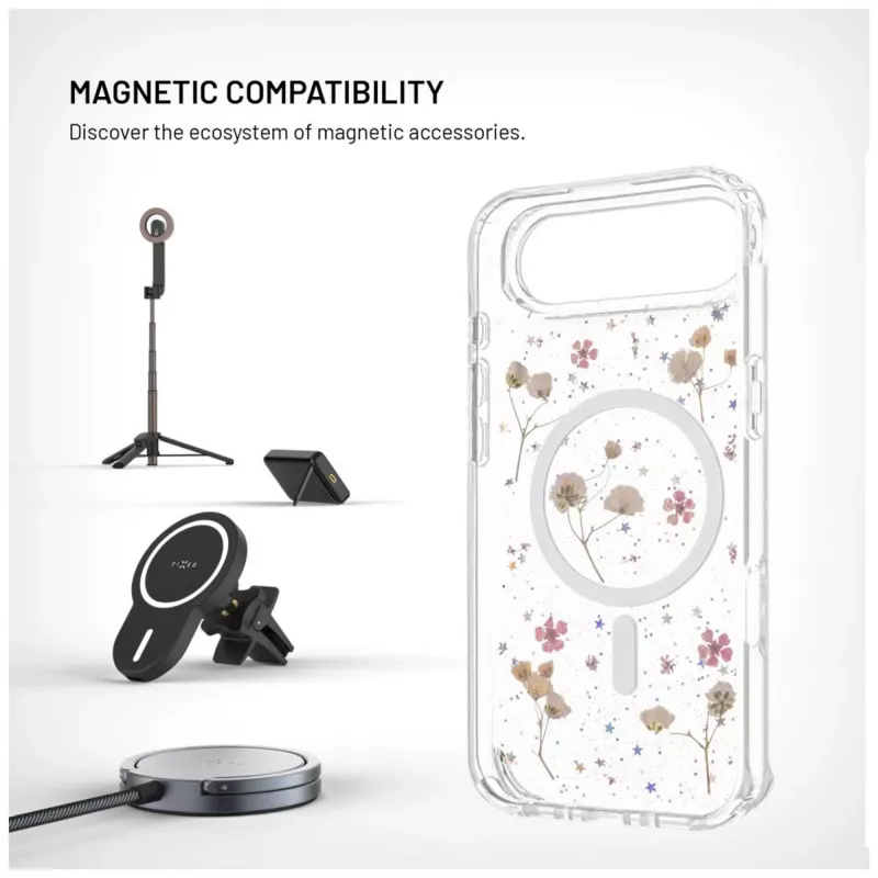 Rückseitenabdeckung FIXED für Apple iPhone Air – TPU, MagBloom-kompatibel, Blush Plum