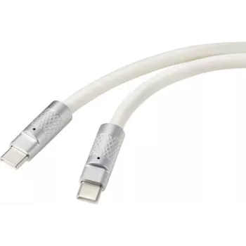 Renkforce USB-C®-Kabel USB 2.0 USB-C®-Stecker, USB-C®-Stecker 1,00 m Weiß RF-6056876 (RF-6056876)