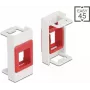 Keystone-Halter DeLOCK Easy 45 Modul 22,5 x 45 mm weiß/rot