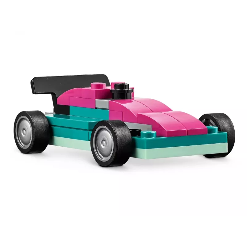 LEGO Classic Kreative Fahrzeuge Buntes Modellauto-Set mit Polizeiauto-Spielzeug & 11023 Klassische grüne Grundplatte Quadrat 32x32 Noppen Baugras