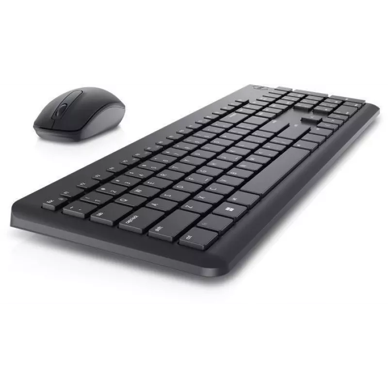 Kabelloses Tastatur-Maus-Set Dell KM3322W Schwarz — kompaktes Layout, kabellose Verbindung, Batterien enthalten