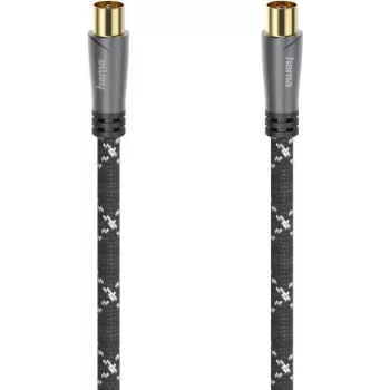 Hama 00205070 Koaxialkabel 1,5 m Schwarz, Grau