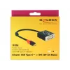Videokabel-Adapter DeLOCK 61213 USB Type-C auf DVI 0,2 m Schwarz