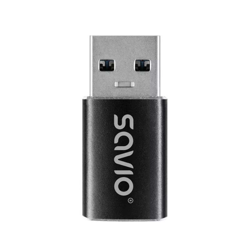 Savio AK-81 Videokabel-Adapter USB Type-C USB Type-A Schwarz