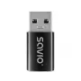 Savio AK-81 Videokabel-Adapter USB Type-C USB Type-A Schwarz