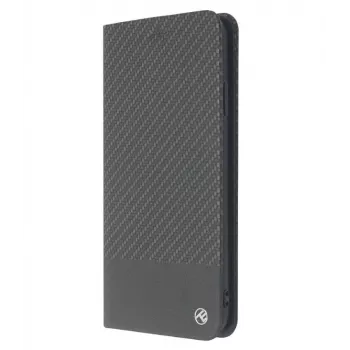 Handy-Buchhülle Tellur Carbon für iPhone XS – Schwarz
