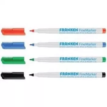 Feinmarker Franken FineMarker 4 Stück Schwarz Blau Grün Rot