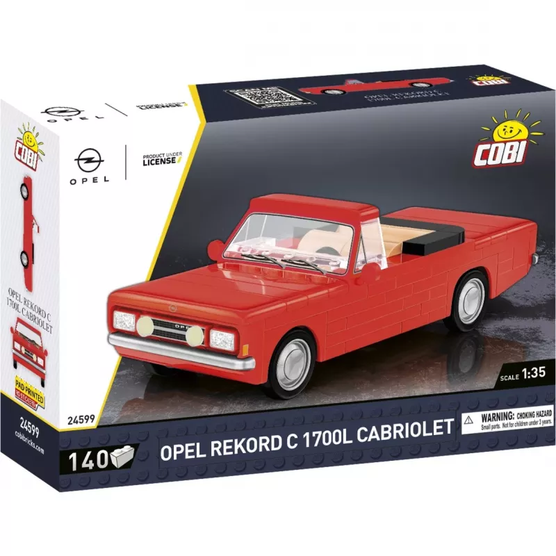 Cobi Konstruktionsspielzeug Opel Rekord C 1700 L Cabriolet Modellbausatz, maßstabsgetreuer Modellbausatz