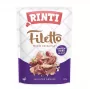 Nassfutter für Hunde RINTI Filetto Hähnchenfilet mit Entenherzen, 100 g Beutel, Alleinfutter, 14 % Protein, 1 % Fett, 82 % Feuchtigkeit