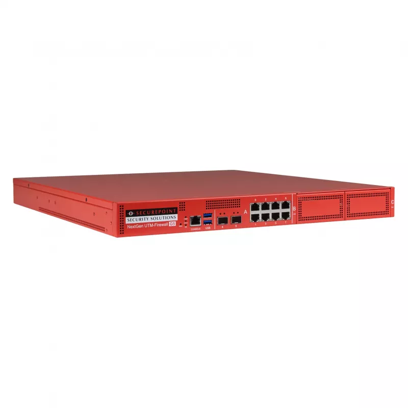 Securepoint RC1000R G5 Security UTM Appliance, 30 Gbit/s, 3,5 Gbit/s, 1000 Benutzer, AES, Kabelgebunden, RJ-45