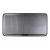 Elektrischer Tischgrill Rommelsbacher BBQ 2003 — 1900 W, 50×25 cm, gerippt + Teppanyaki, stufenloser Thermostat, silber/schwarz