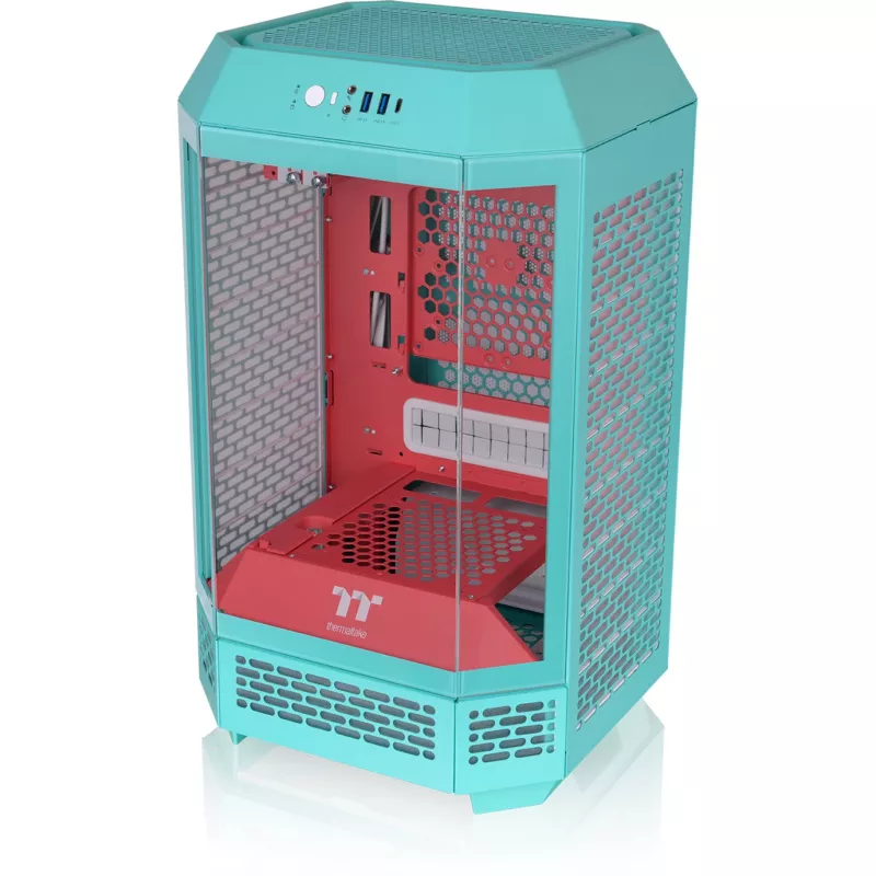 The Tower 250, Tower-Gehäuse mint/beere, Tempered Glass