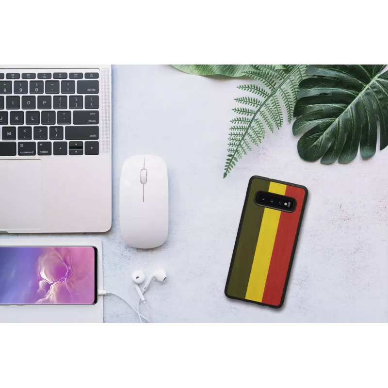 Smartphone-Hülle man and wood für Galaxy S10 — reggae Schwarz Schutzhülle