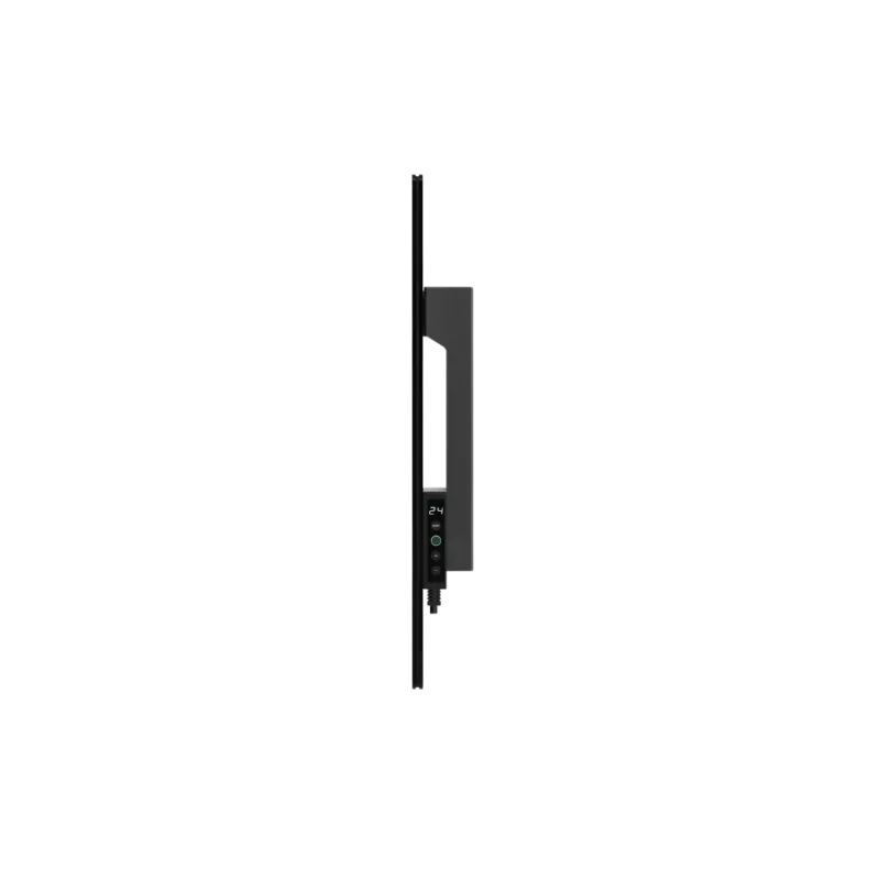 AENO Premium Eco Smart Quadro Wandheizung, 500 W, 50x50 cm, gehärtetes Glas, Infrarot- und Konvektionsheizung, LED-Anzeige Steckertyp: Europa (Typ E/F), SCHWARZ, Hergestellt in Polen