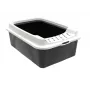 Offene Katzentoilette rotho Bonnie Cat 572×393×209 mm, Technopolymer, 30 L, schwarz/grau