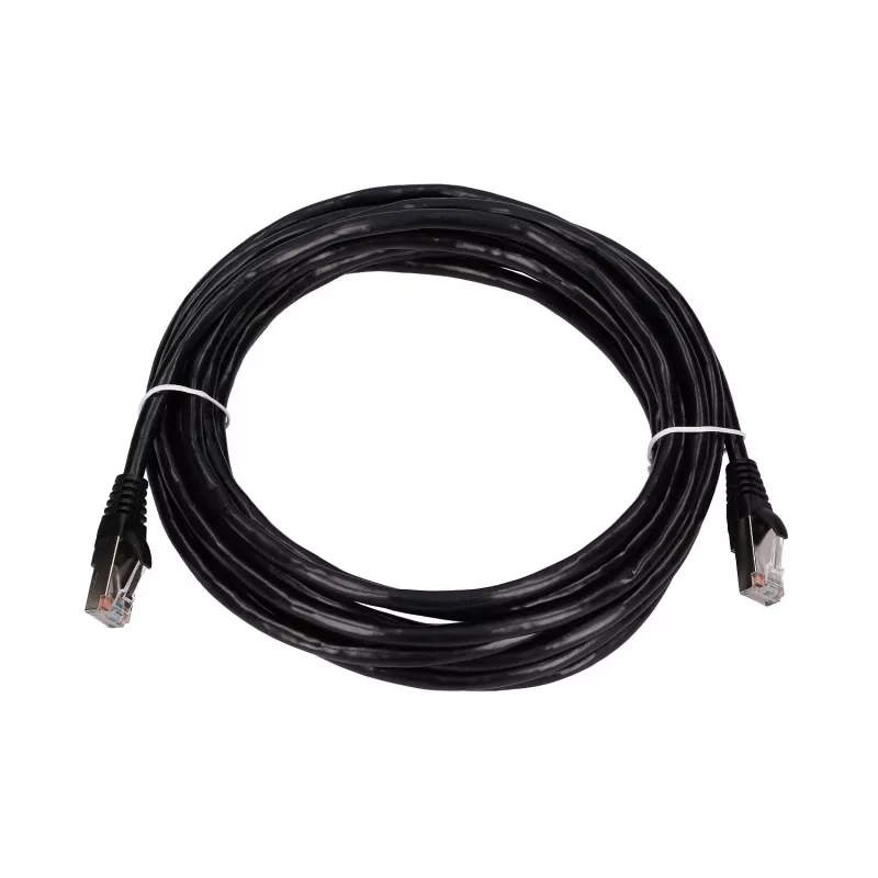 LAN-Patchkabel Extralink Cat5e FTP 5 m, Kupfer-Twisted-Pair, RJ-45–RJ-45, schwarz