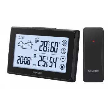 Wetterstation SENCOR SWS 2850 — Innen-/Außentemperatur & Luftfeuchtigkeit, 1 Funksensor, 433,92 MHz, Max/Min-Speicher