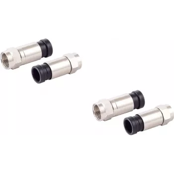 Koaxiales F-Kompressionsstecker-Set ShiverPeaks 85029-A-SET2 für 7 mm Kabel, 2-teilig