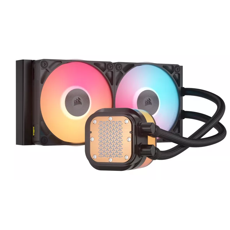 Luftkühler Corsair iCUE LINK TITAN 240 RX LCD 12 cm Schwarz 300–2100 RPM