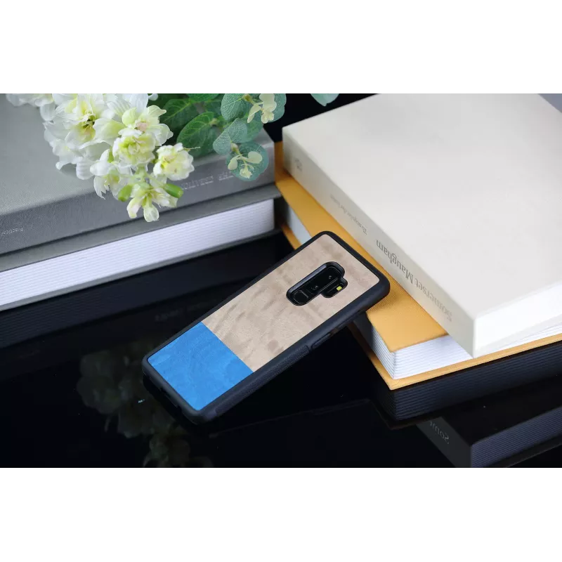 Smartphone-Hülle man and wood für Galaxy S9 Plus — taubenschwarz