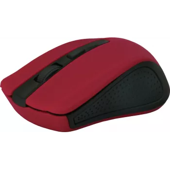 Kabellose optische Maus DEFENDER MM-935 RF – beidhändig, 1600 DPI, rot, RF-USB-Empfänger, AAA-Batterien
