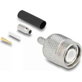Koaxialer TNC-Crimpstecker DELOCK für RG-174 / RG-316 mit Schrumpfschlauch, 1 Stück