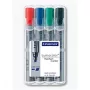 Staedtler 356 B WP4 Flipchart-Marker-Set, 4 Stück, Schwarz Blau Grün Rot