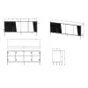 4D ABI Kommode 200x45x88 matt weiß