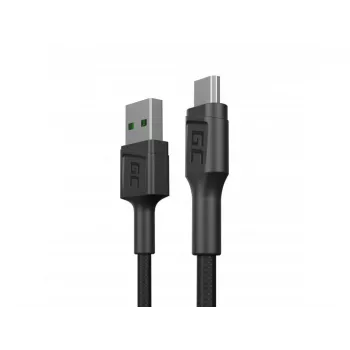 USB 2.0 Kabel Grün Cell KABGC23, USB A auf Micro-USB B, 0,3 m, schwarz