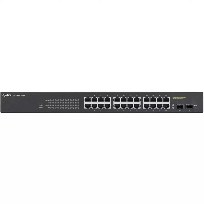 Zyxel GS1900-24HP Managed Gigabit Ethernet (10/100/1000) 1U Schwarz