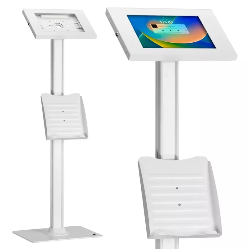 Tablet-Bodenständer MACLEAN MC-476W höhenverstellbar, universelle Kompatibilität für Tablets