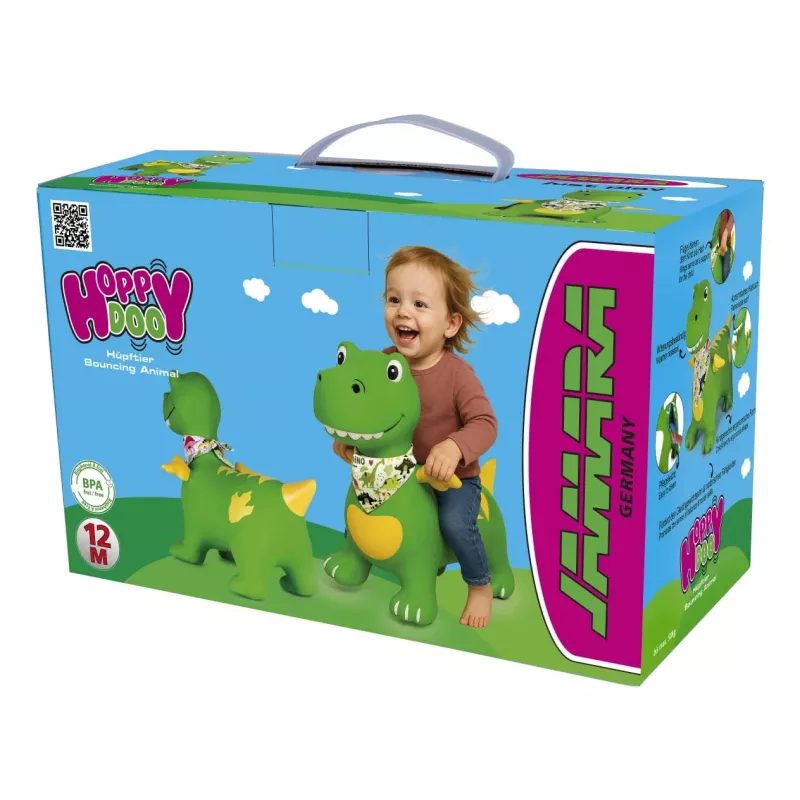 Hüpftier Jamara HoppyDoo Dino mit Flügeln grün mit Pumpe