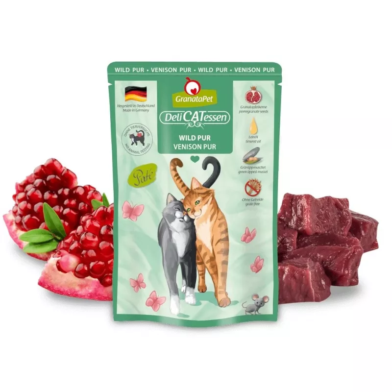 GRANATAPET DeliCATessen Hirsch - Nassfutter für Katzen - 85g