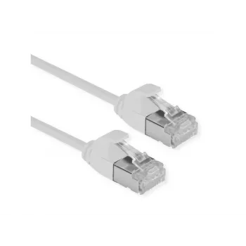 ROLINE DataCenter - Patchkabel - RJ-45 (M) auf RJ-45 (M) - 1,5 m - U/FTP - CAT 6a - halogenfrei, vergossen, snagless, Litze, 10 Gigabit Ethernet - Grau, RAL 7035 (21.15.3304)