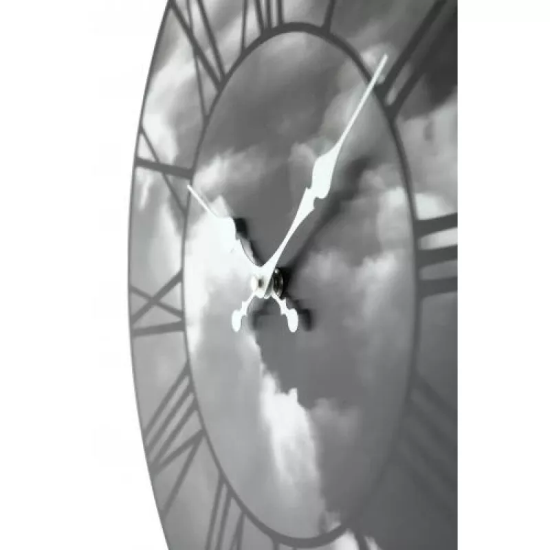 NeXtime klok 3037 Clouds, Ø39 cm, Wand, Schwarz