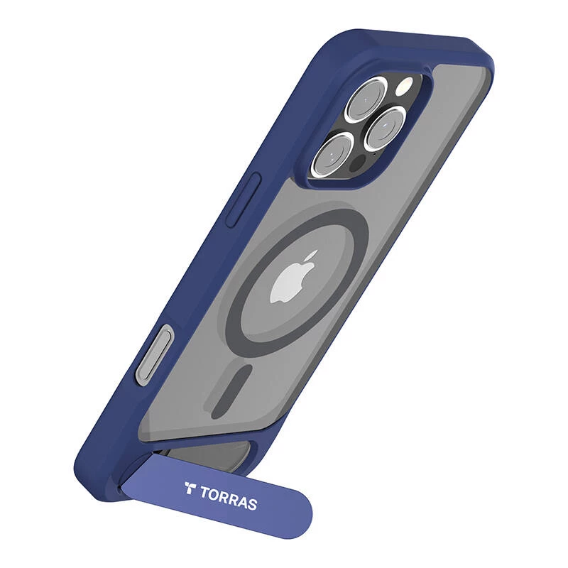 Torras Pstand Series Hülle für iPhone 16 Pro — Blau, schlank, leichte Schutzhülle