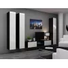 Cama geschlossen Schrank VIGO '180' 180/40/30 weiß/schwarz glänzend