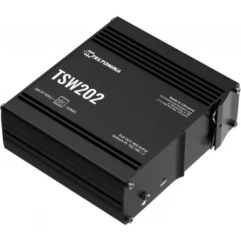 Teltonika TSW202 Managed L2 Gigabit Ethernet (10/100/1000) Power over Ethernet (PoE) Aluminium, Blau