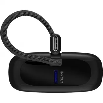 Tragbare Powerbank Goobay 10.000 mAh mit integriertem USB-C-Kabel – 20 W kompakt für unterwegs (76251)