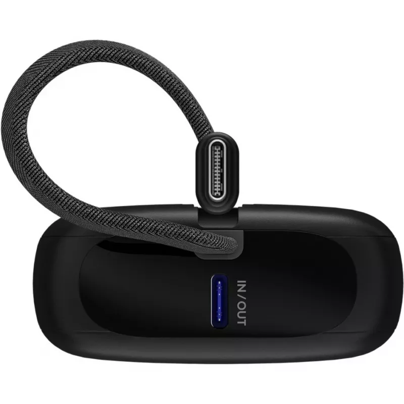 Tragbare Powerbank Goobay 10.000 mAh mit integriertem USB-C-Kabel – 20 W kompakt für unterwegs (76251)