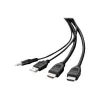 Belkin Secure KVM Combo Kabel - Video- / USB- / Audiokabel - TAA-konform - USB, Miniklinke, HDMI (M)