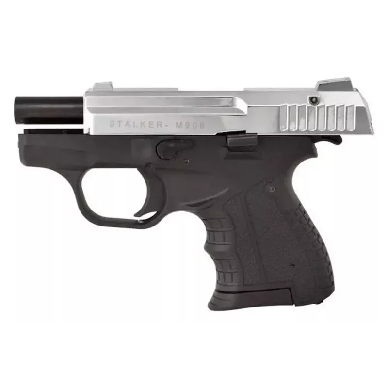 STALKER M906 BAS Alarm-Signalpistole, Kaliber .22 Long Blank (6 mm), Chromblitz