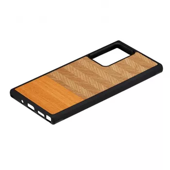 Schutzhülle man and wood Galaxy Note 20 Ultra Fischgrätmuster Orange Schwarz
