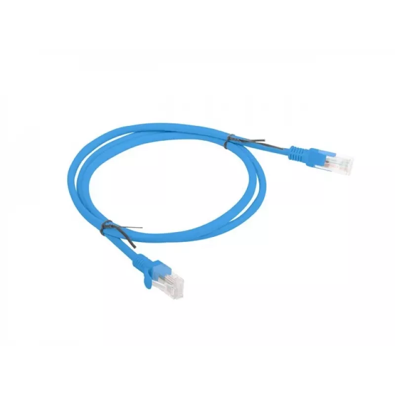 LANBERG Netzwerk-Patchkabel RJ45 Cat6 1 m Blau, U/UTP, CCA Litze, AWG24, PCU6-20CC-0100-B